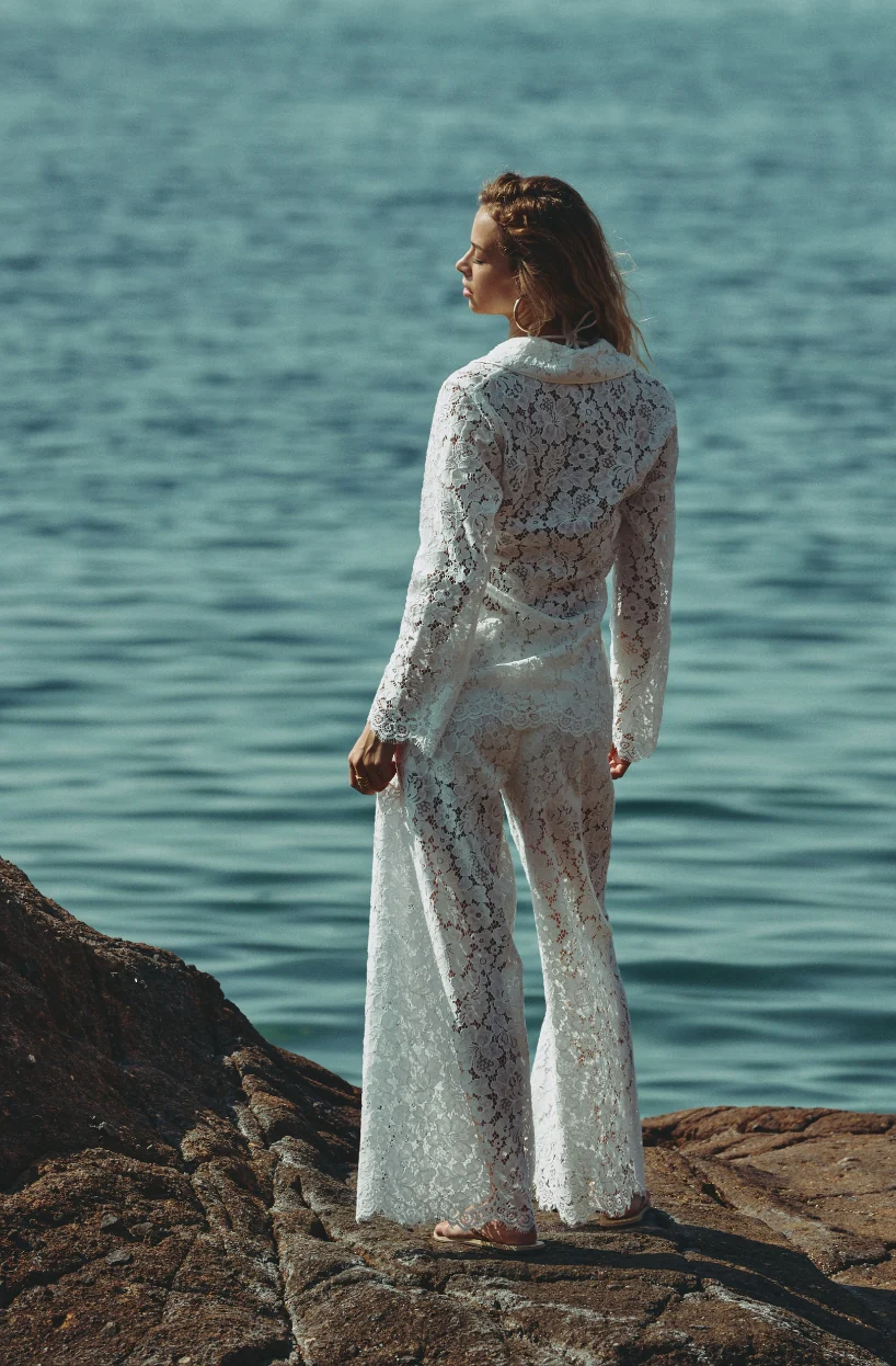 Chemise en dentelle blanche Céleste - Image 3