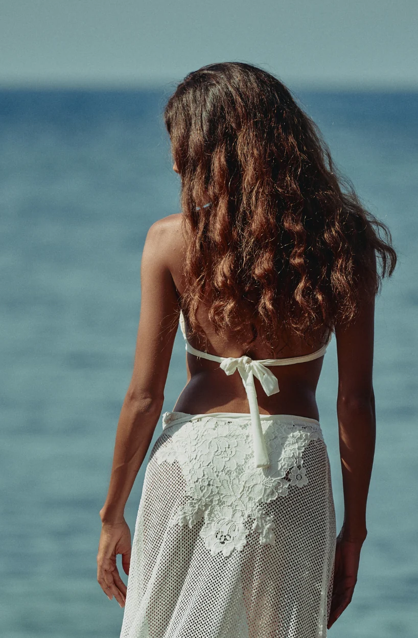 Haut de maillot brassière push-up Céleste blanc - Image 2